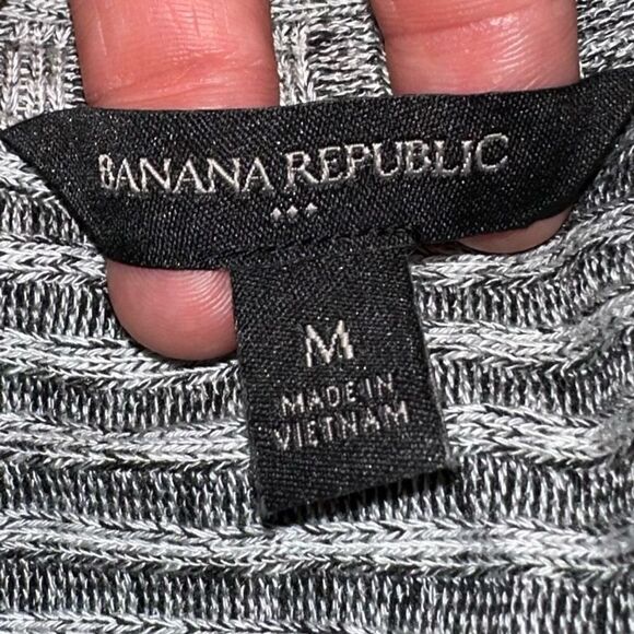 Banana Republic Gray Ribbed Knit Longsleeve Open Front Sweater Cardigan Womens M - Picture 5 of 12